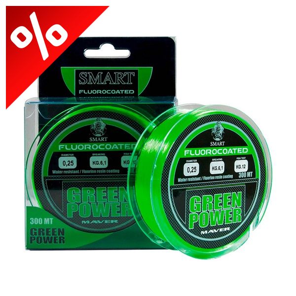 MAVER MONOF. GREEN POWER FLUORINE 300M 0,18MM