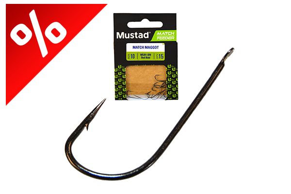 MUSTAD ULTRA NP MATCH MAGGOT SPADE BARBED 14 10DB/CSOMAG