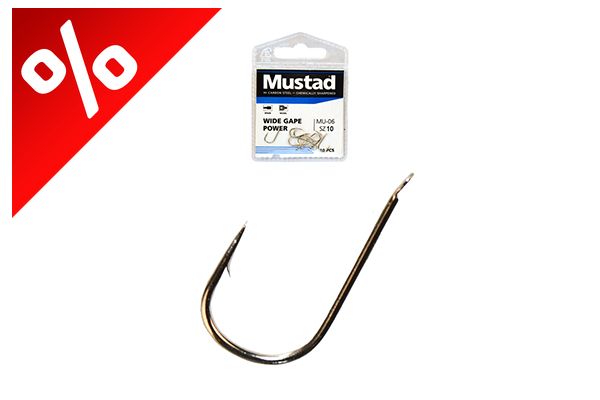 MUSTAD ULTRA NP WIDE GAPE POWER SPADE BARBED 10 10DB/CSOMAG