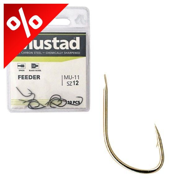 MUSTAD ULTRA NP FEEDER SPADE BARBED 12 10DB/CSOMAG