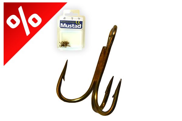 MUSTAD TREBLE HOOKS 18 10DB/CSOMAG