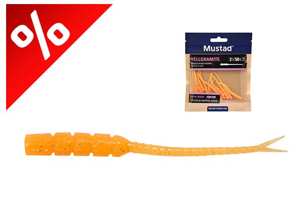MUSTAD AJI HELLGRAMITE 2   ORANGE LUMINOUS 12DB/CSOMAG