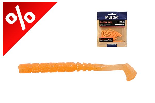 MUSTAD AJI PADDLE TAIL 2   ORANGE LUMINOUS 12DB/CSOMAG