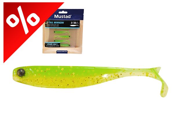 MUSTADMEZASHI Z-TAIL MINNOW 2"CHARTREUSE 6DB/CSOMAG