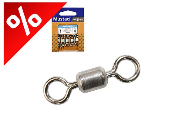 MUSTAD SS ROLLING SWIVEL 1 8DB/CSOMAG