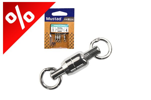 MUSTAD SS BALL BEARING SWIVEL 5 3DB/CSOMAG