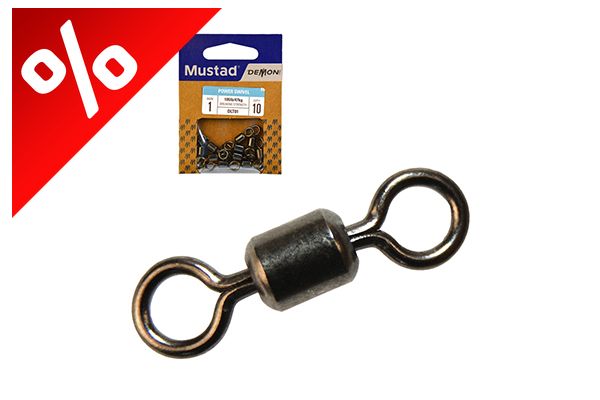 MUSTAD POWER ROLLING SWIVEL 1 10DB/CSOMAG