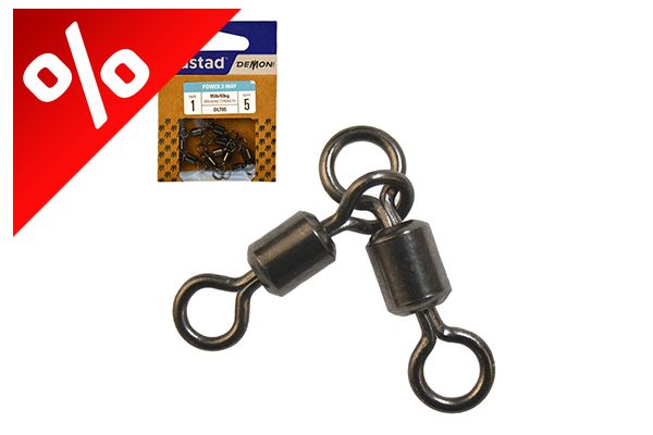 MUSTAD POWER 3-WAY SWIVEL 6 5DB/CSOMAG