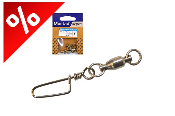 MUSTAD BB SWIVEL W/ COASTLOCK SNAP 5 5DB/CSOMAG