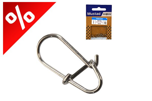 MUSTAD POWER LURE SNAP 2 10DB/CSOMAG