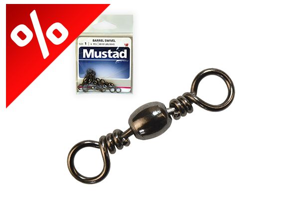 MUSTAD BARREL SWIVEL 12 10DB/CSOMAG