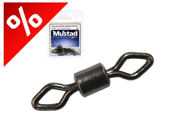 MUSTAD ROLLING SWIVEL W/DIAMOND EYE 12 10DB/CSOMAG