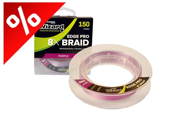 WIZARD EDGE PRO VIOLET 8X 0.18MM BRAID 150M 19,21KG