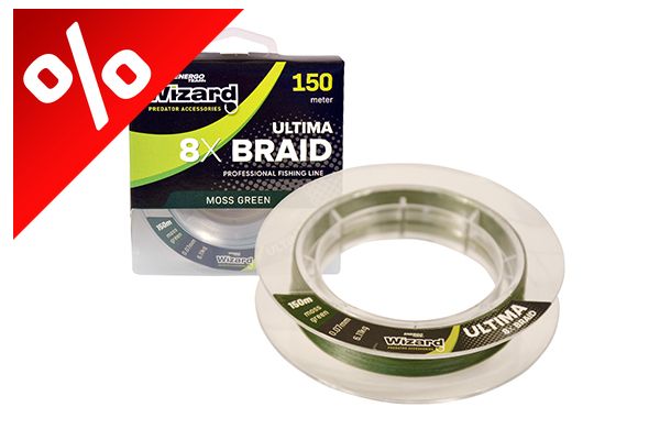 WIZARD ULTIMA 8X 0.23MM MOSS GREEN BRAID 150M 18,62KG