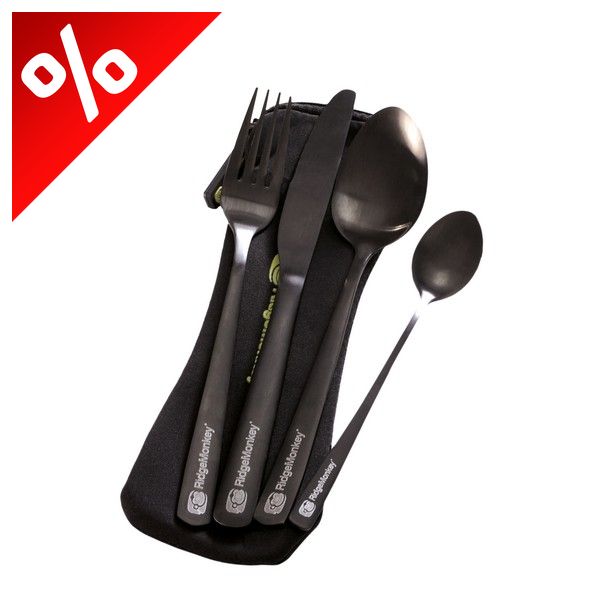 RIDGEMONKEY DLX CUTLERY SET TWIN PACK EVŐESZKÖZ KÉSZLET X2