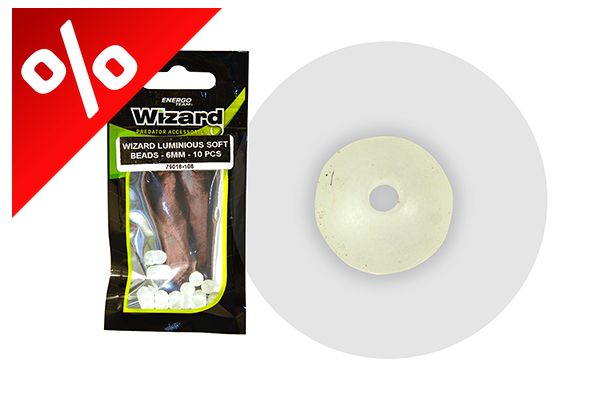 WIZARD HARCSÁZÓ GUMIGYÖNGY FOSZFORESZKÁLÓ 6MM 10DB