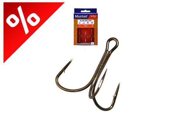 MUSTAD IN-LINE TRIPLE GRIP(R) TITAN STEEL 2 6DB/CS