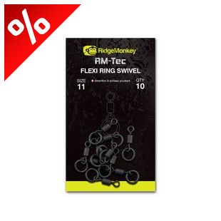 RIDGEMONKEY RM_TEC FLEXI RING SWIVEL SIZE11 KARIKÁS FORGÓ 10DB