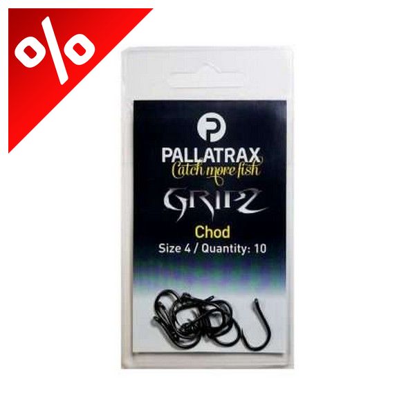 PALLATRAX GRIPZ CHOD HOOKS (10) SIZE 8