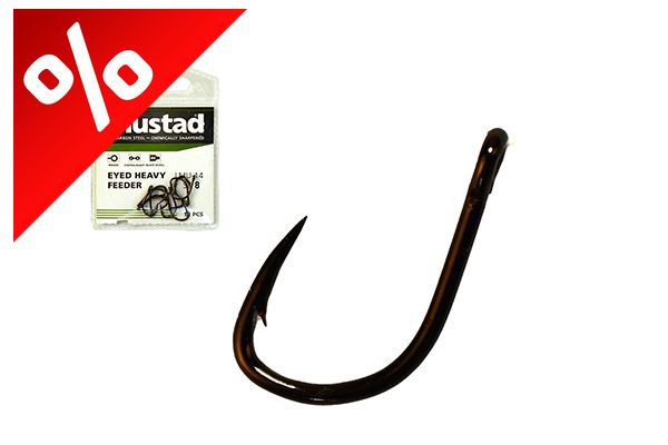MUSTAD ULTRA NP EYED HEAVY FEEDER EYED BARBED 8 10DB/CSOMAG
