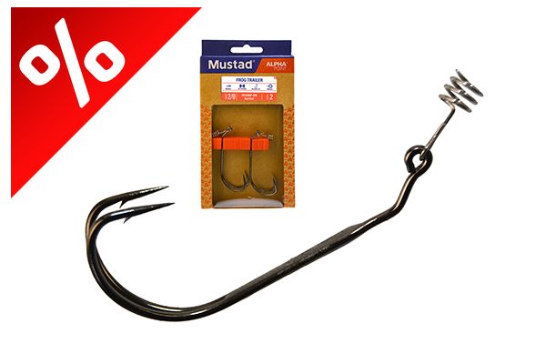 MUSTAD FROG DOUBLE HOOK - 2X STRONG 3.5G BLACK NICKEL 4/1 2DB/CS