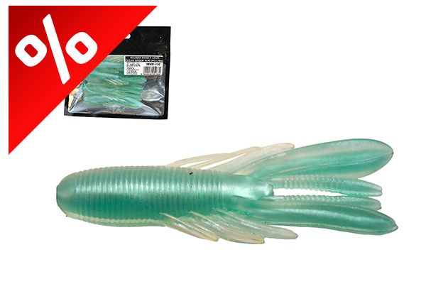 WIZARD BASS GRUB CLEAR-GREEN 7CM 5PCS/BAG