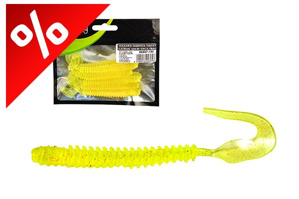 WIZARD HARPEX TWIST LONG CITRUS 10CM 5PCS/BAG