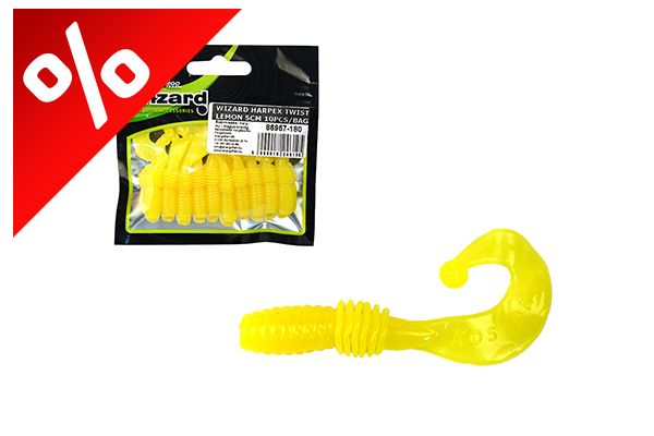 WIZARD HARPEX TWIST LEMON 5CM 10PCS/BAG