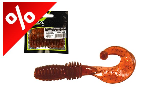 WIZARD HARPEX TWIST CLARET 5CM 10PCS/BAG
