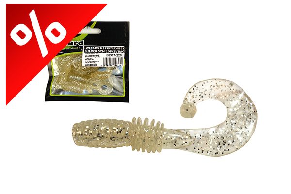 WIZARD HARPEX TWIST SILVER 5CM 10PCS/BAG