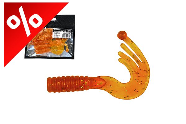 WIZARD HARPEX TWIST DOUBLE EVO ORANGE 8CM 5PCS/BAG