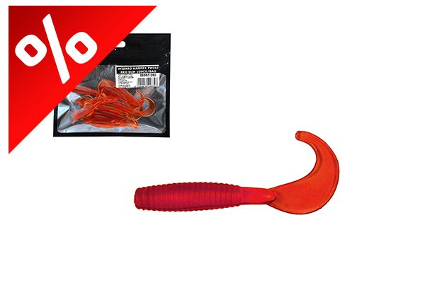 WIZARD HARPEX TWIST RED 5CM 10PCS/BAG
