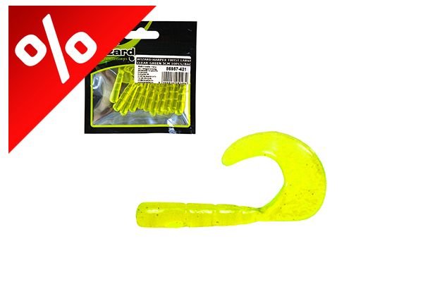 WIZARD HARPEX TWIST LARVA CLEAR-GREEN 5CM 10PCS/BAG