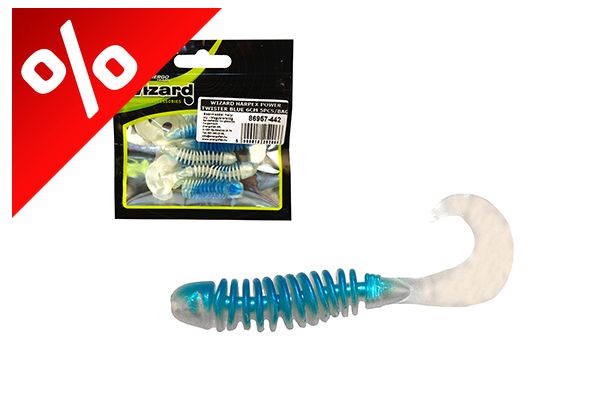 WIZARD HARPEX POWER TWISTER BLUE 6CM 5PCS/BAG