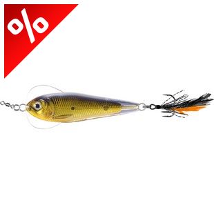 LIVETARGET FLUTTER SHAD JIGGING SPOON GOLD/BLACK 50 MM 11 G