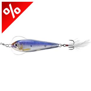 LIVETARGET FLUTTER SHAD JIGGING SPOON SILVER/VIOLET 50 MM 11 G