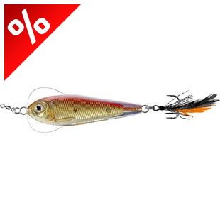 LIVETARGET FLUTTER SHAD JIGGING SPOON GOLD/RED50 MM 11 G