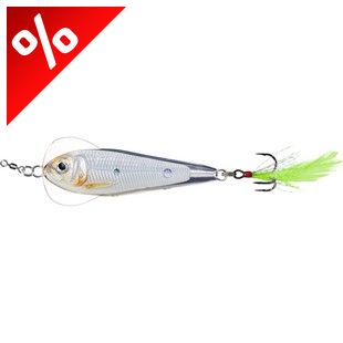LIVETARGET FLUTTER SHAD JIGGING SPOON GLOW/PEARL 50 MM 11 G