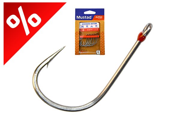 MUSTAD DENTANATO HOOK BOTTOM, 1/0 7DB/CSOMAG