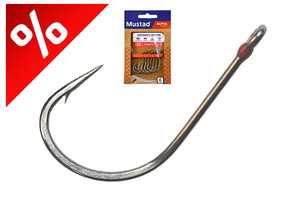 MUSTAD DENTANATO HOOK BOTTOM, 2/0 7DB/CSOMAG