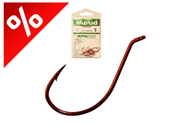 MUSTAD RED DROPSHOT HOOKS 2 10DB/CSOMAG