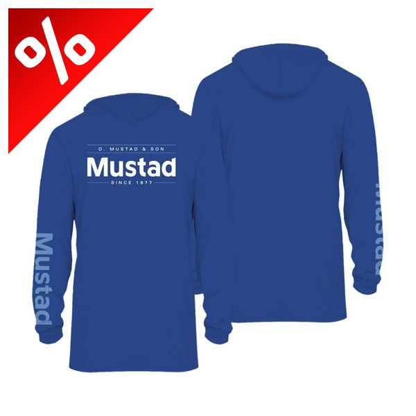 BLUE BRAND LONGSLEEVE UV WITH HOOD - REPREVE+SPANDEX S