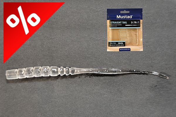MUSTAD AJI STRAIGHT TAIL 3   CLEAR LUMINOUS SILVER GLITTER 12DB/CSOMAG