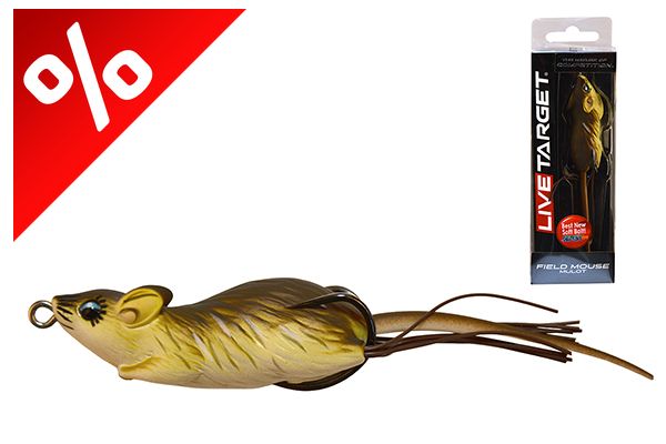 LIVETARGET MOUSE WALKING BAIT BROWN/WHITE 60 MM 11 G