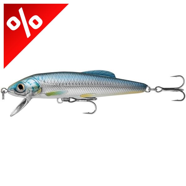 LIVETARGET MINNOW FINESSE JERKBAIT SILVER/BLUE 75 MM 7 G
