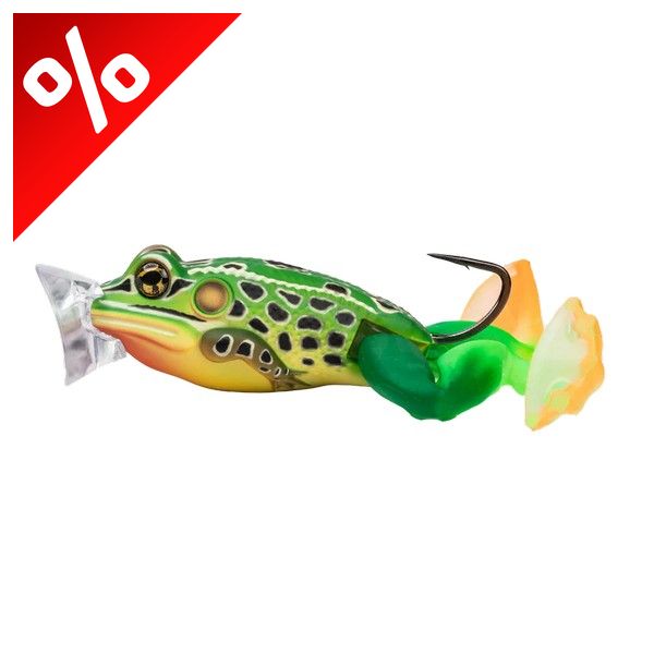 LIVETARGET THE ULTIMATE FROG POPPER BAIT  EMERALD / RED 50MM 21G FLOATING