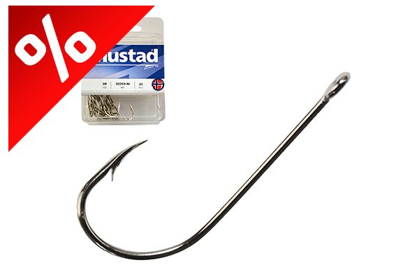MUSTAD LONG SHANK BEAK 3/0 NICKEL 25PCS/BAG