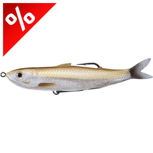 LIVETARGET SHINER WALKING BAIT AMBER/SILVER FLAKE 115 MM 14 G