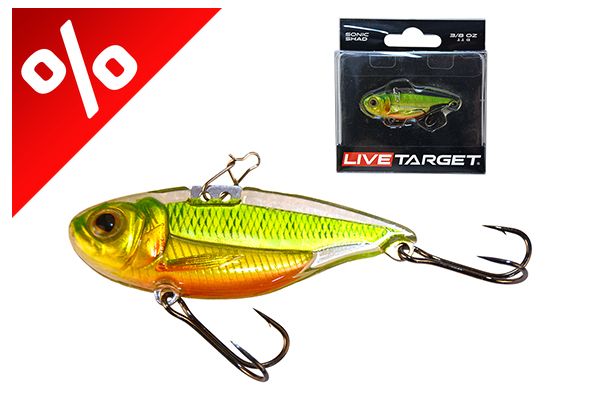 LIVETARGET SONIC SHAD BLADE BAIT GOLD/PERCH 50 MM 11G