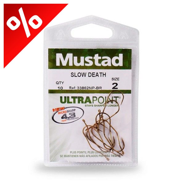 MUSTAD ABERDEEN SLOW DEATH HOOK BR 1 10DB/CSOMAG